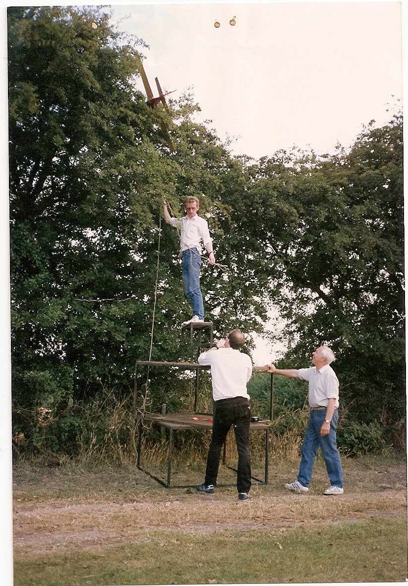 Geoff With Gazell up a tree